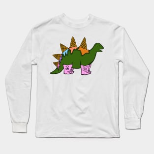 Icecream Dinosaur Long Sleeve T-Shirt